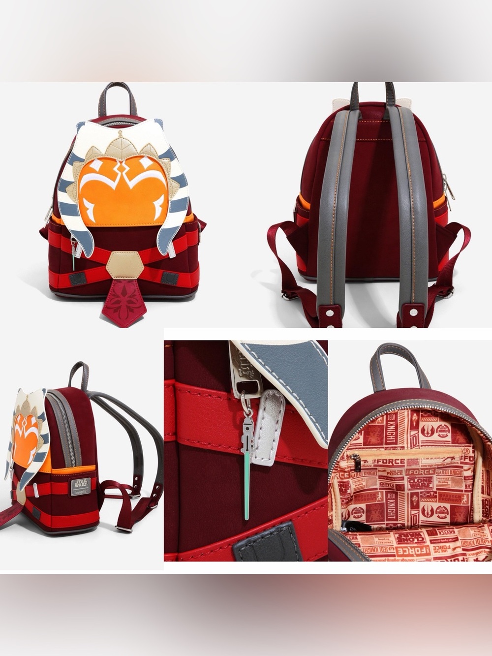NWOT Loungefly Star Wars: The Clone Wars Ahsoka Tano Figural Mini Backpack